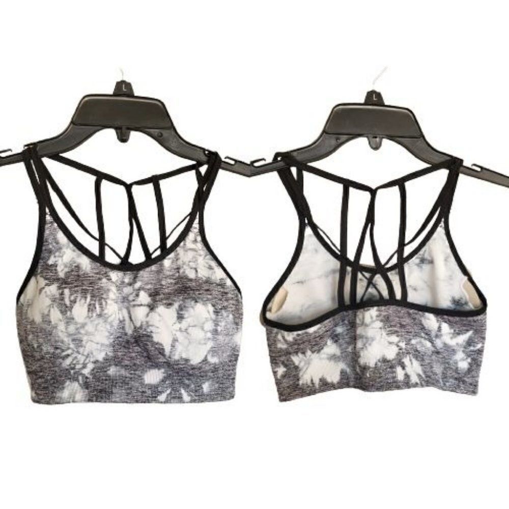 Women's Padded Sports Bra Medium Support Seamless Strappy Back Small NWOT